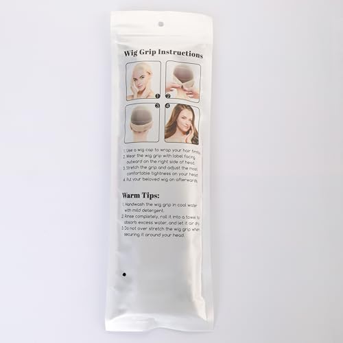 Dreamlover Wig Grip Band Headband for Keeping Wigs in Place Black 2 Pieces