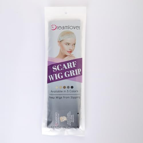 Dreamlover Wig Grip Band Headband for Keeping Wigs in Place Black 2 Pieces