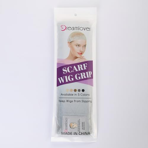 Dreamlover Wig Grip Bands for Keeping Wigs in Place Wig Grip Headband Grey 2 Pieces