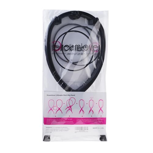Dreamlover Wig Stand Wig Head Stand Wig Holder for Multiple Wigs Black 3 Pack