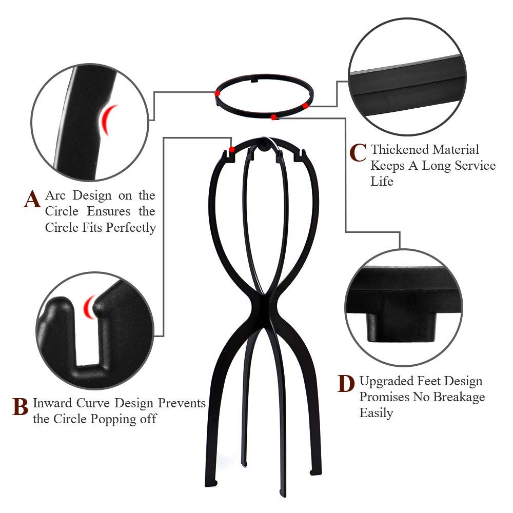 Dreamlover Wig Stand Tall Wig Stand Long 3 Pack