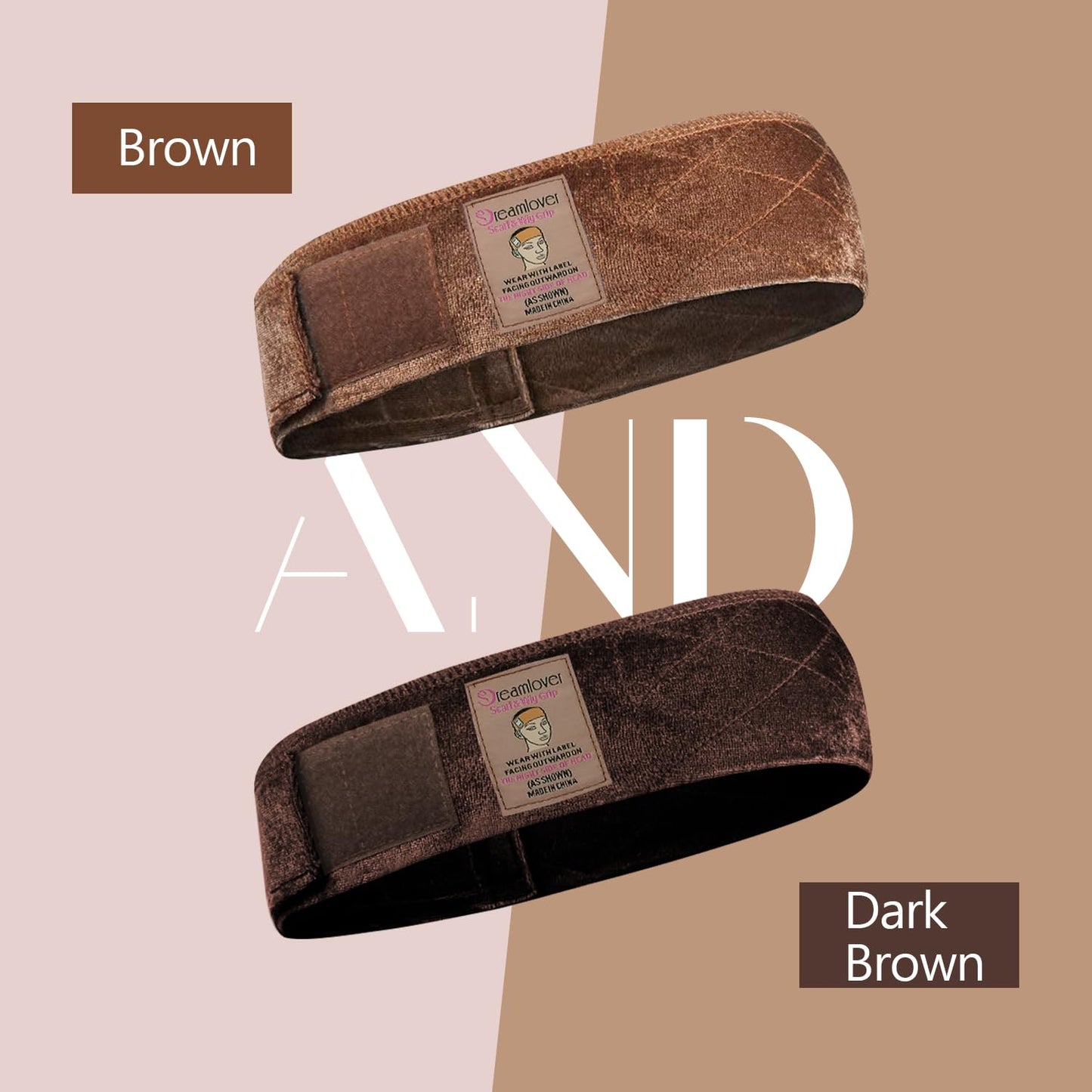 Dreamlover Wig Grip Bands Dark Brown 2 PCS
