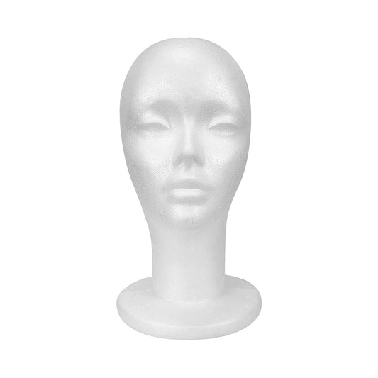 STUDIO LIMITED 114Inch Styrofoam Mannequin Head 1 Pack  White Foam Wig Stand for Wigs Hats Masks ...