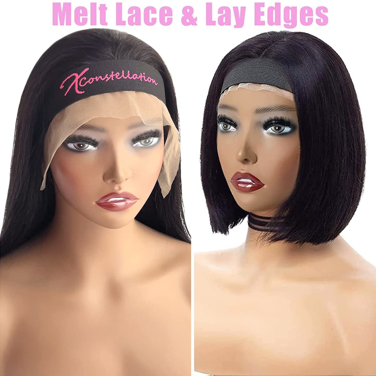 Wig Edge Control Band for Women Elastic Headbands for Lace Front Wigs Lay Baby Hair Grip Edges W...