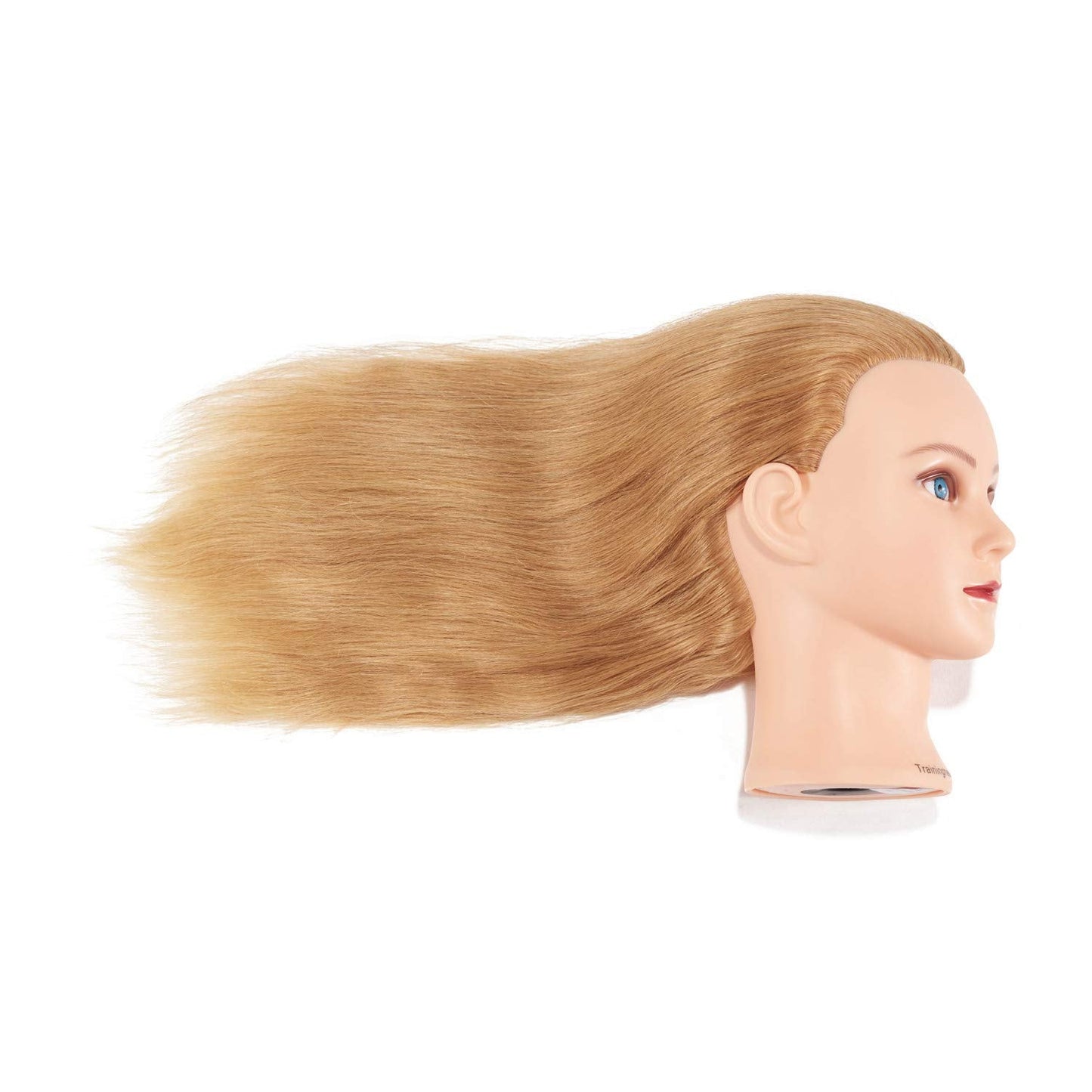 2022" 100 Human Hair Mannequin Head Training Head Cosmetology Manikin with Free Clamp Stand Blonde