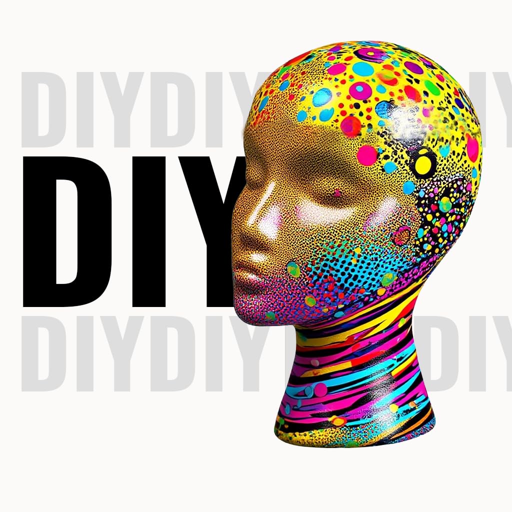11" 3 Pcs Wig Head Tall Female Foam Mannequin Wig Stand and Holder for Style Model And Display H...