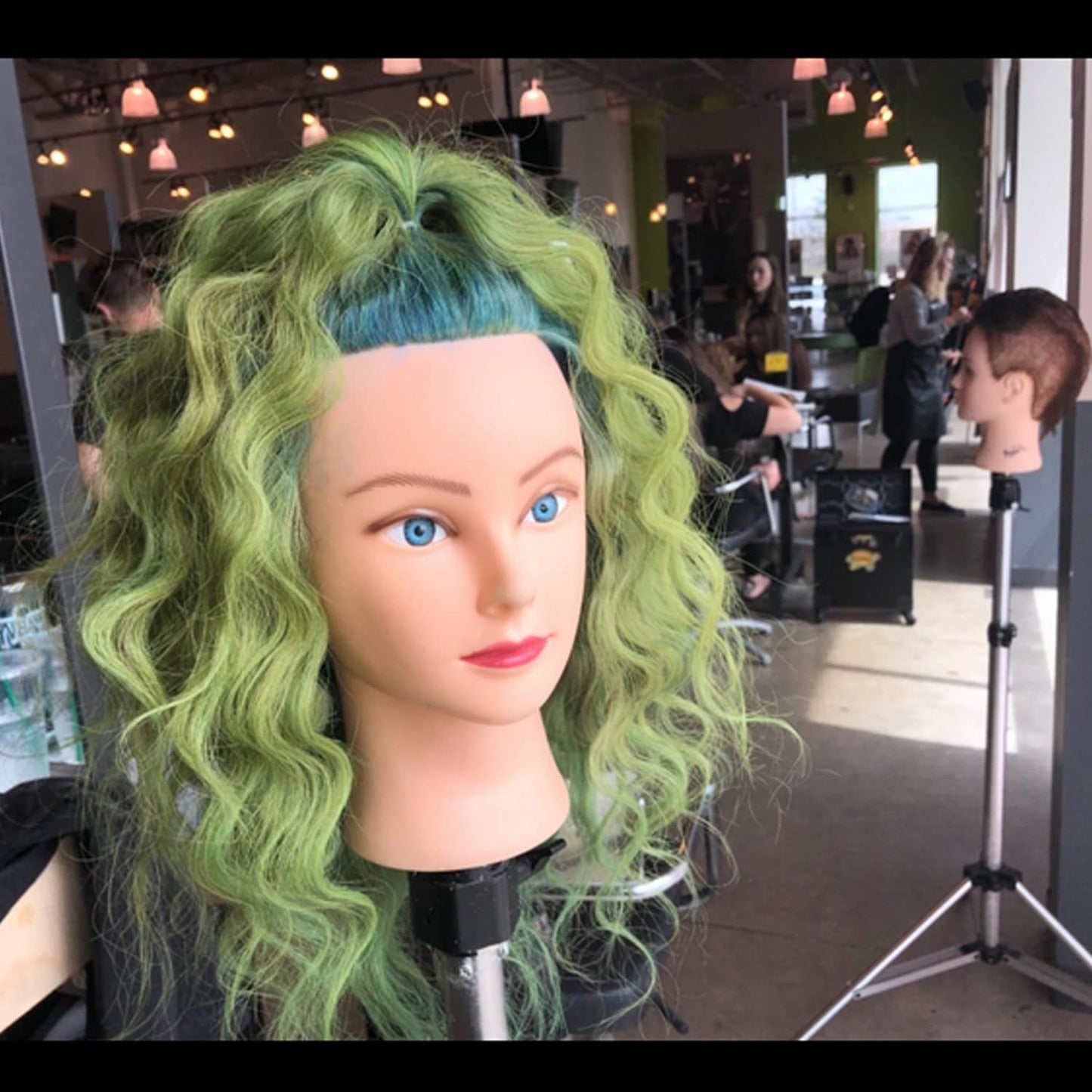 2022" 100 Human Hair Mannequin Head Training Head Cosmetology Manikin with Free Clamp Stand Blonde
