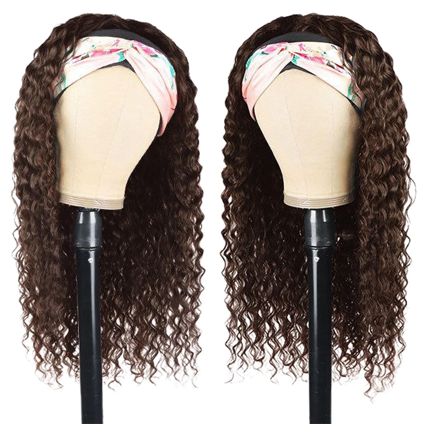 Aiterina Headband Wig Human Hair Headband Wig Deep Wave Human Hair Wigs for Black Women Glueless ...