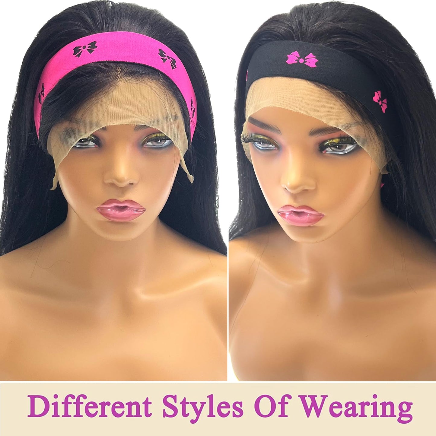 Elastic Wig Bands Set with Lace Melting Bands and Edge Wraps Keep Lace Front Wigs in Place Lay E...