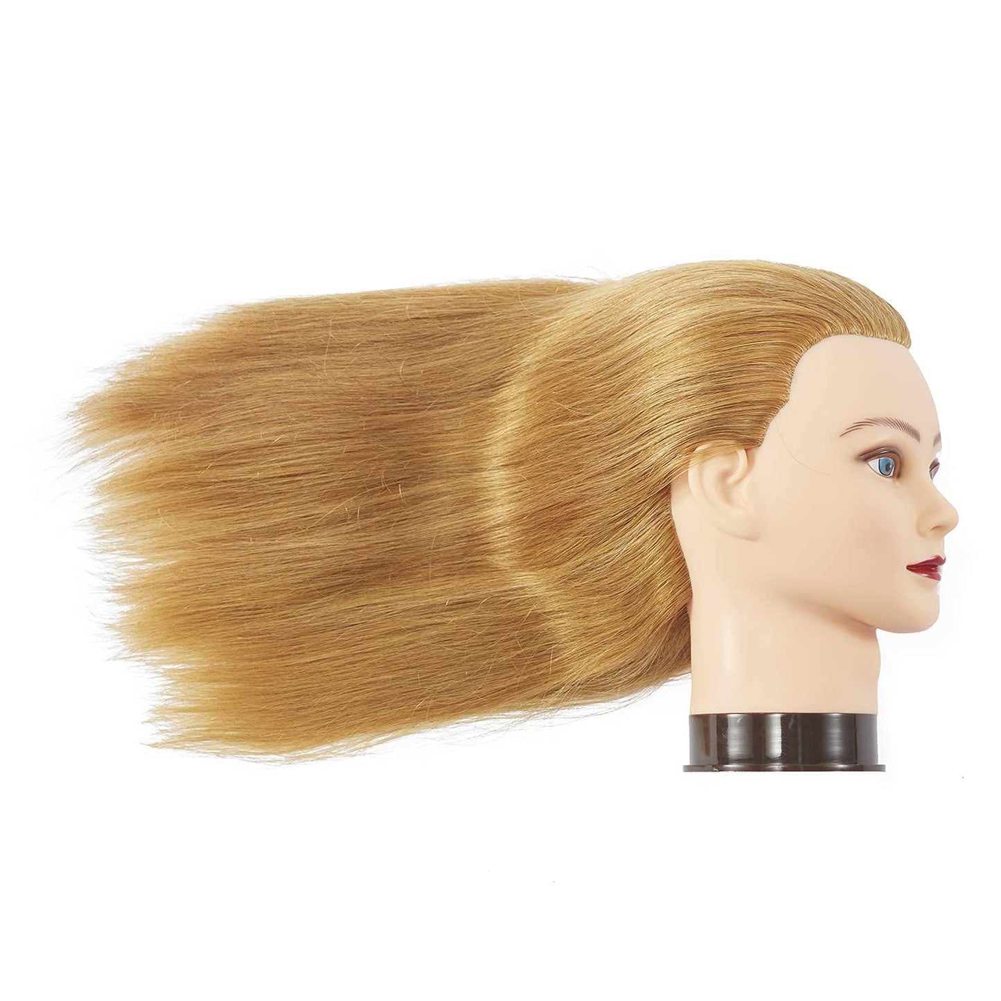 Traininghead 100 Human Hair Mannequin Head Hairdresser Training Head Cosmetology Manikin Head Dol...