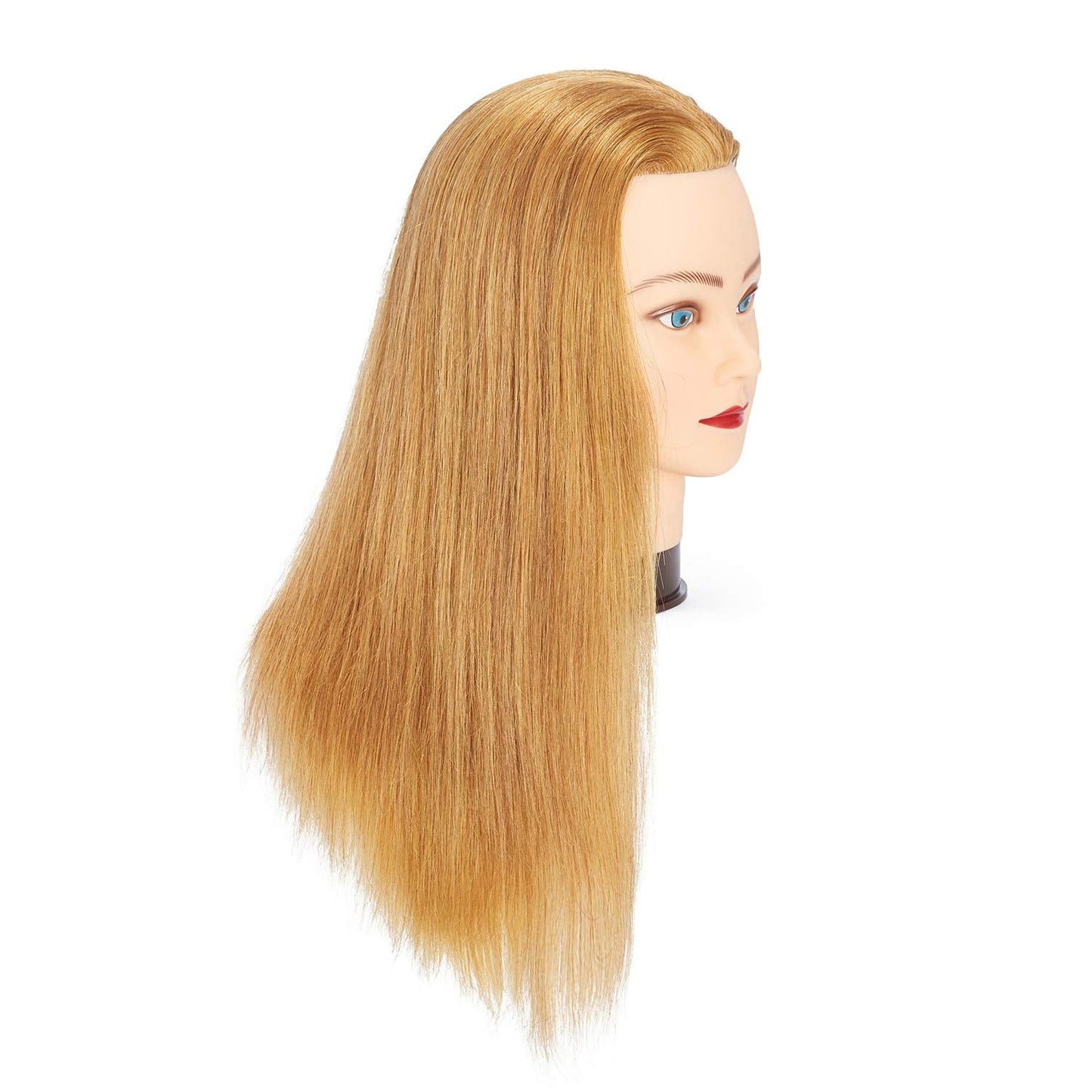Traininghead 100 Human Hair Mannequin Head Hairdresser Training Head Cosmetology Manikin Head Dol...