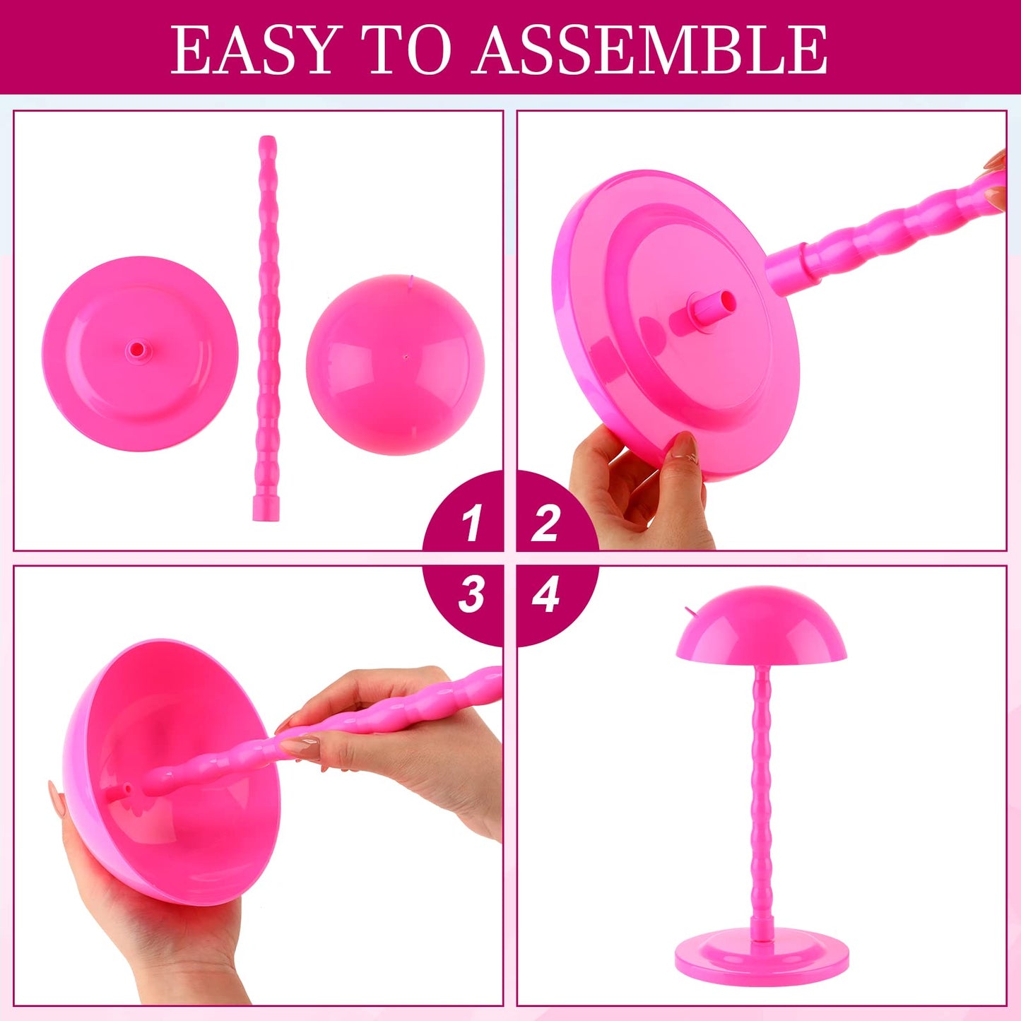 8 Pieces Wig Head Stand for Multiple Wigs Mannequin Head 138 Inch Portable Hat Display Stand Trav...