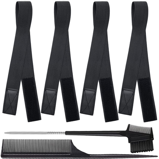 Adjustable Elastic Bands for Wigs and Lace Frontals  4 Pcs MeltResistant Grip Bands Edge Wraps to...