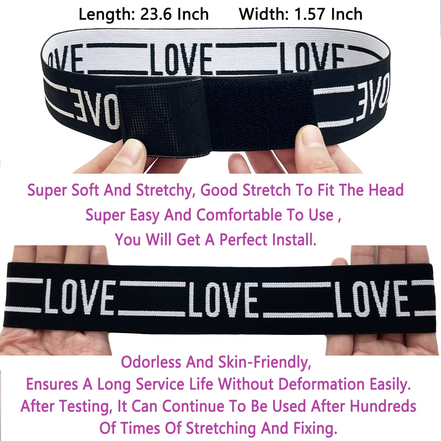 Iraatraa Elastic Bands For Wig 5 Piece Set Latex And Nylon Lace Front Hairband Melting Band For K...