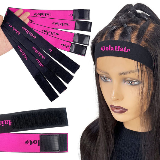 Dolahair Lace Melting Band  Elastic Edge Wrap for Wigs 4PCS Bands to Lay and Hold Edges in Place