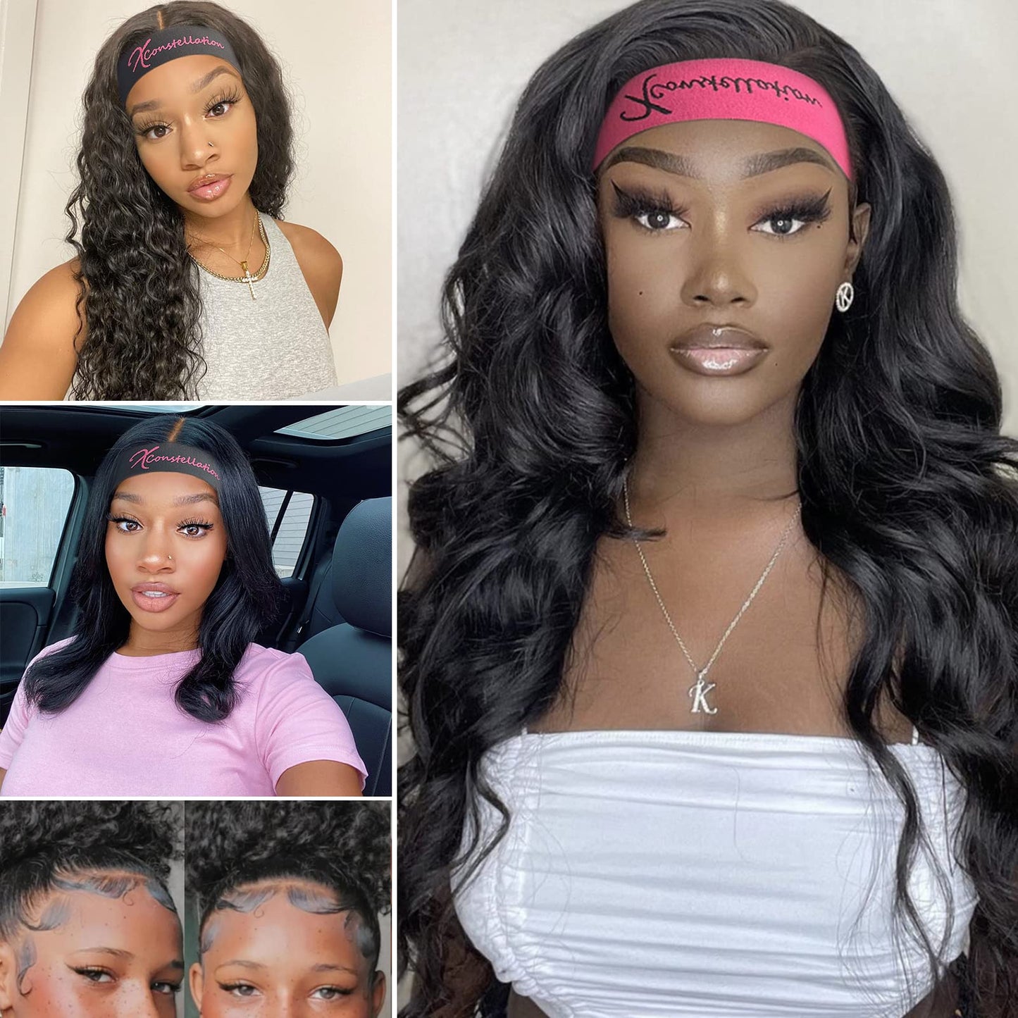 Wig Edge Control Band for Women Elastic Headbands for Lace Front Wigs Lay Baby Hair Grip Edges W...