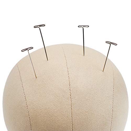 GEX 20"24" Cork Canvas Block Head Mannequin Head Wig Display Styling Head With Mount Hole Light B...