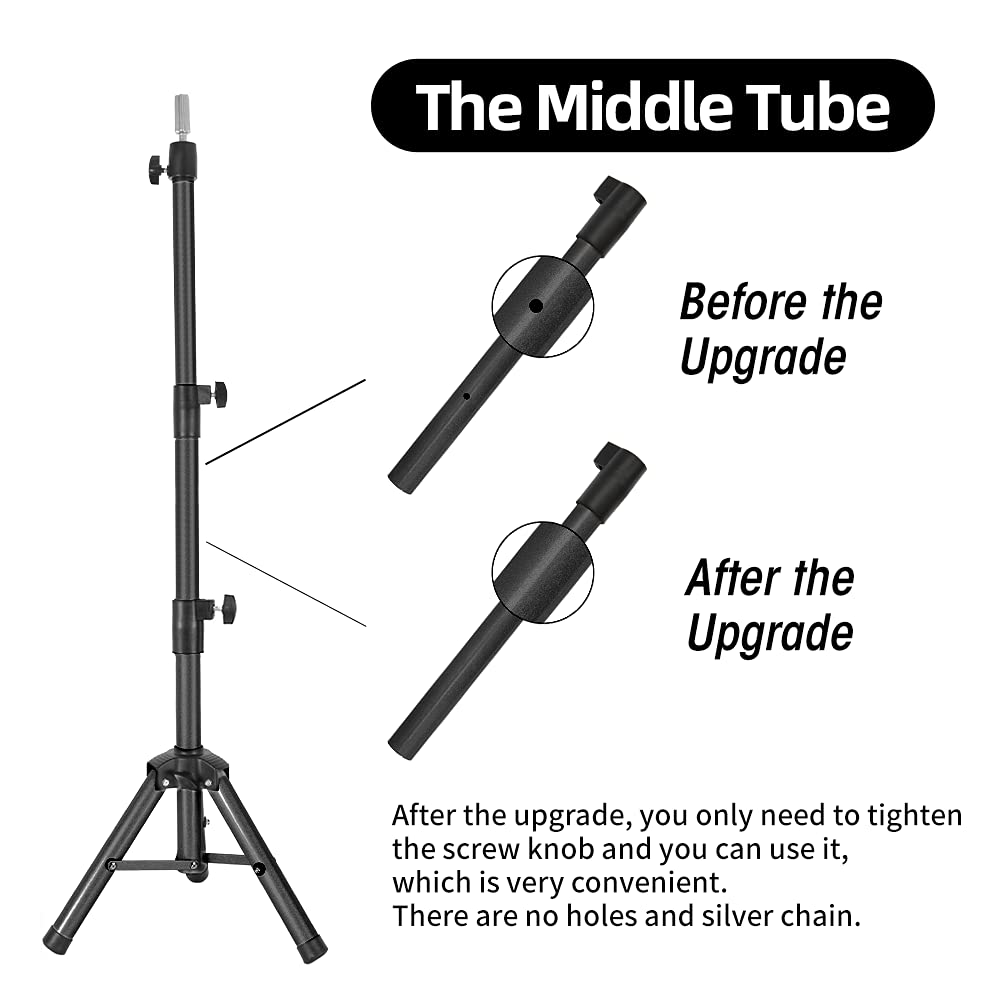 Wig Stand Tripod 55 Inch Metal Wig Mannequin Head Tripod Stand For Hairdressing Training Head Adj...