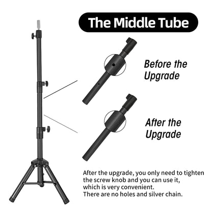 Wig Stand Tripod 55 Inch Metal Wig Mannequin Head Tripod Stand For Hairdressing Training Head Adj...