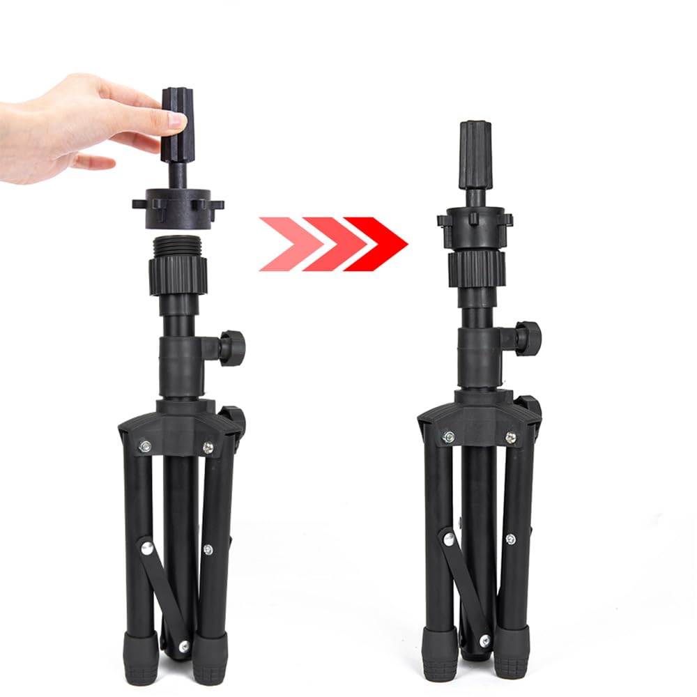 MINI Wig Stand Tripod 25 Inch Adjustable Mannequin Head Stand Wig Head Stand for Training Heads A...