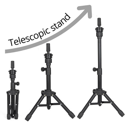 MINI Wig Stand Tripod 25 Inch Adjustable Mannequin Head Stand Wig Head Stand for Training Heads A...