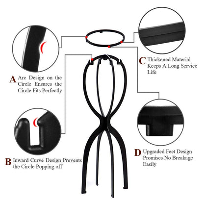 Dreamlover Wig Stand Tall Wig Stand Long 3 Pack