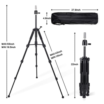 Veloura Wigz Wig Stand Tripod with NonSlip Base Adjustable Mannequin Head Stand with Hook Heavy Du...
