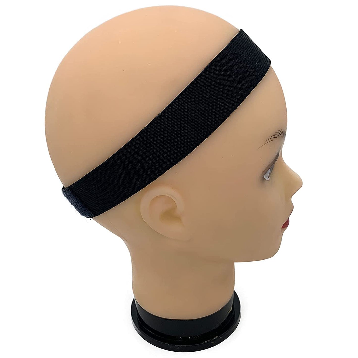Atimiaza 2 Pcs Elastic Bands for Wig Lace Melting Edge Wrap to Lay Edges Black Pack of 2