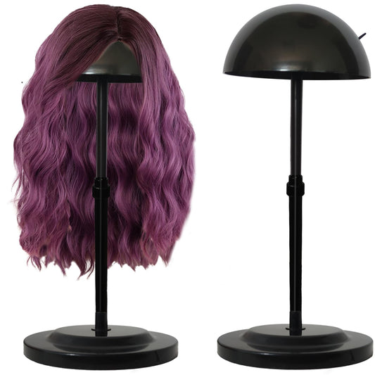 Wig Stand 1PC Adjustable Height Black Plastic Wig Head Stand Portable Wig Holder Stands NonSlip W...