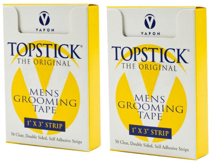 Vapon Topstick 1" X 3"  50 Strips in each box 2 boxes HypoAllergenic All Purpose Clear Double Tape