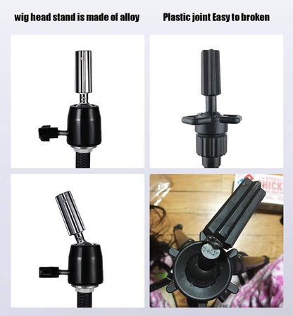 Veloura Wigz Wig Stand Tripod with NonSlip Base Adjustable Mannequin Head Stand with Hook Heavy Du...