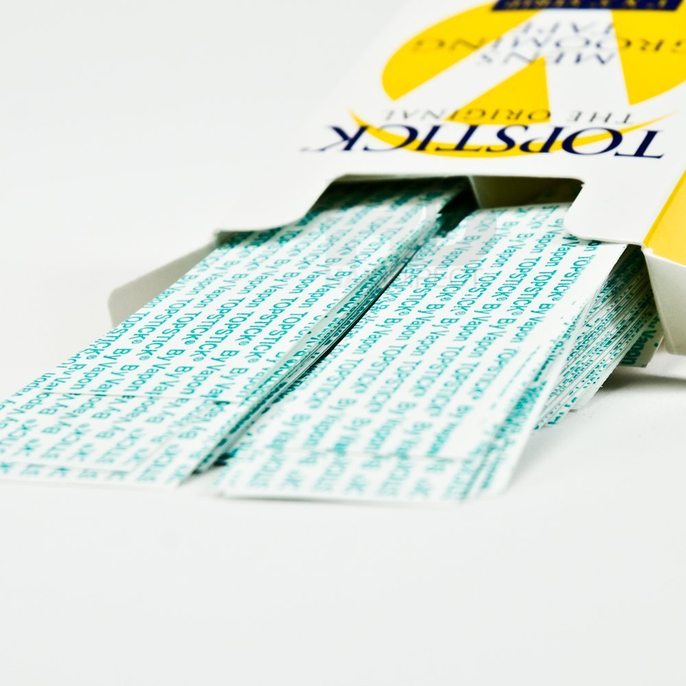 Vapon Topstick 1" X 3"  50 Strips in each box 2 boxes HypoAllergenic All Purpose Clear Double Tape