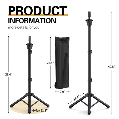 Relx Wig Head Stand  Adjustable Mannequin Head Stand  Wig Stand Tripod for Cosmetology Hairdressi...