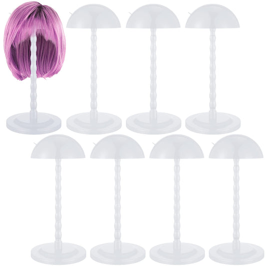 Reginary 8 Pieces Wig Head Stand for Multiple Wigs Mannequin Head 138 Inch Portable Hat Display S...