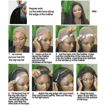 Lace Front Wig Tape  36 Pieces WaterProof Strong Adhesive Double Sided Lace Wigs Tape White Color 14