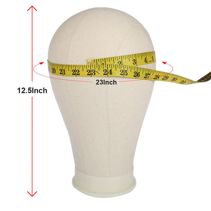 Leeven 21"24" Canvas Wig Head Poly Manikin Head for Making Wigs Professional Mannequin Head with ...