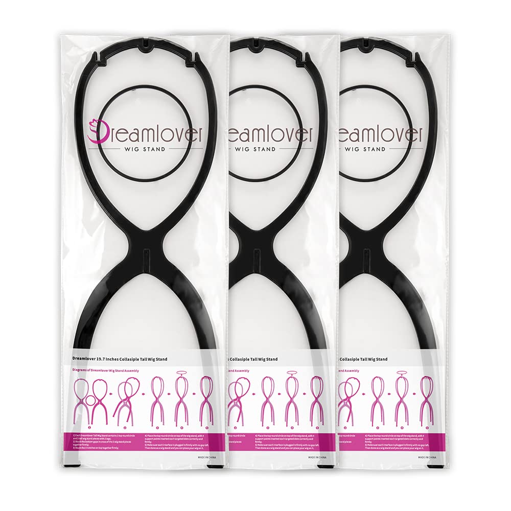 Dreamlover Wig Stand Tall Wig Stand Long 3 Pack