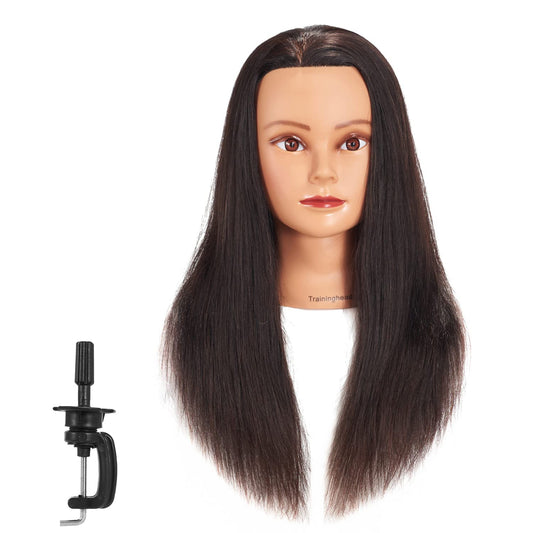 Traininghead 2022 Female Mannequin Head 100 Human Hair Hairdresser Training Practice Head Cosmeto...