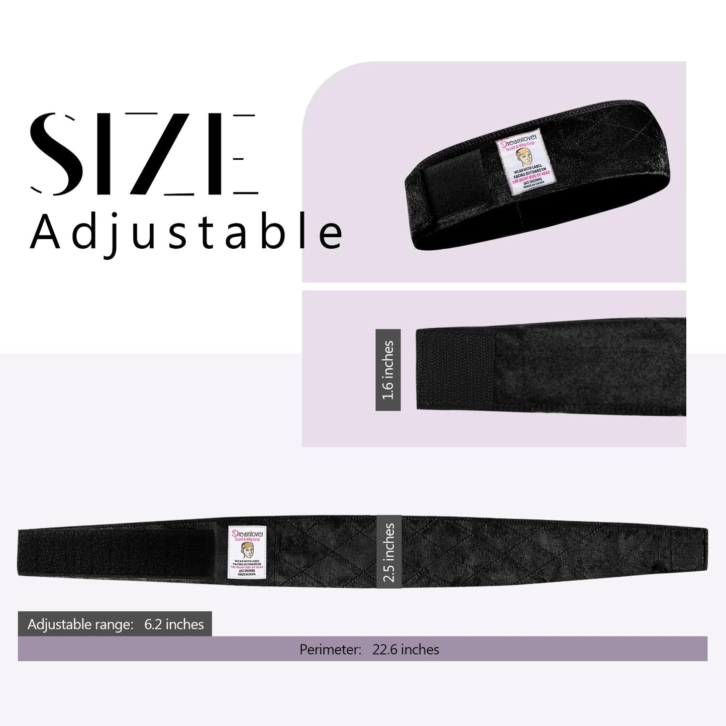 Dreamlover Wig Grip Band for Women Black
