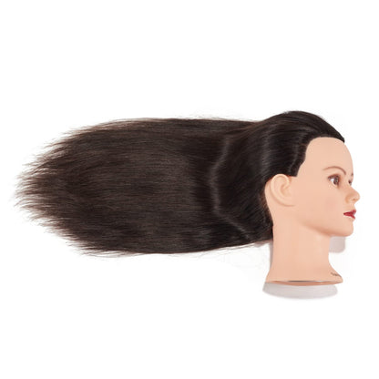 Traininghead 2022 Female Mannequin Head 100 Human Hair Hairdresser Training Practice Head Cosmeto...