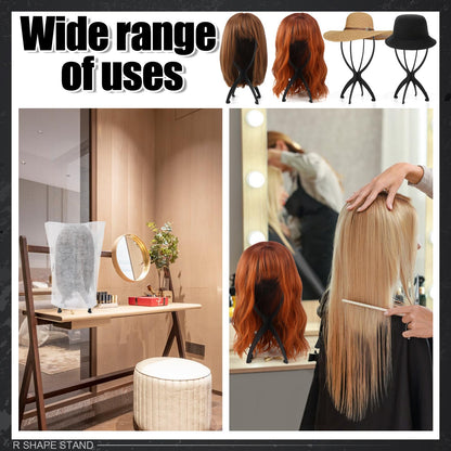 ProSuites 2 Pack Wig Stand with 2Pcs Wig Dust Bag Travel Wig Head Stand Holder for Women Multiple...