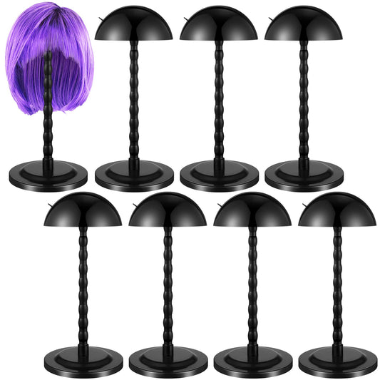Reginary 8 Pieces Wig Head Stand for Multiple Wigs Mannequin Head 138 Inch Portable Hat Display S...