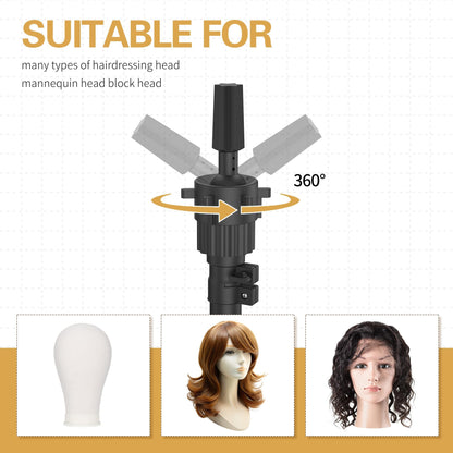 Relx Wig Head Stand  Adjustable Mannequin Head Stand  Wig Stand Tripod for Cosmetology Hairdressi...