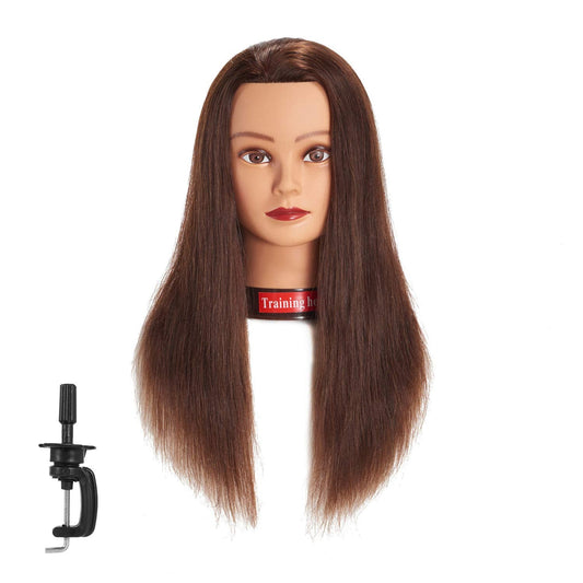 Traininghead 2022" Female 100 Human Hair Mannequin Head Hair Styling Training Head Cosmetology Ma...