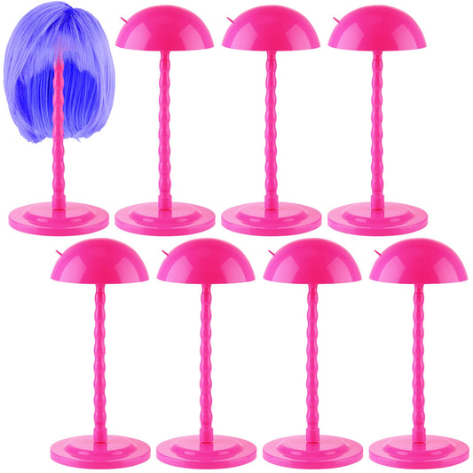8 Pieces Wig Head Stand for Multiple Wigs Mannequin Head 138 Inch Portable Hat Display Stand Trav...