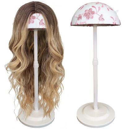 Wig Stand White 1PC Adjustable Height Portable Wig Holder Stands NonSlip Wig Head Holders Sturdy ...