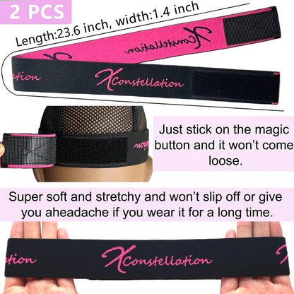 Wig Edge Control Band for Women  Elastic Headbands for Lace Front Wigs Lay Baby Hair Grip Edges W...