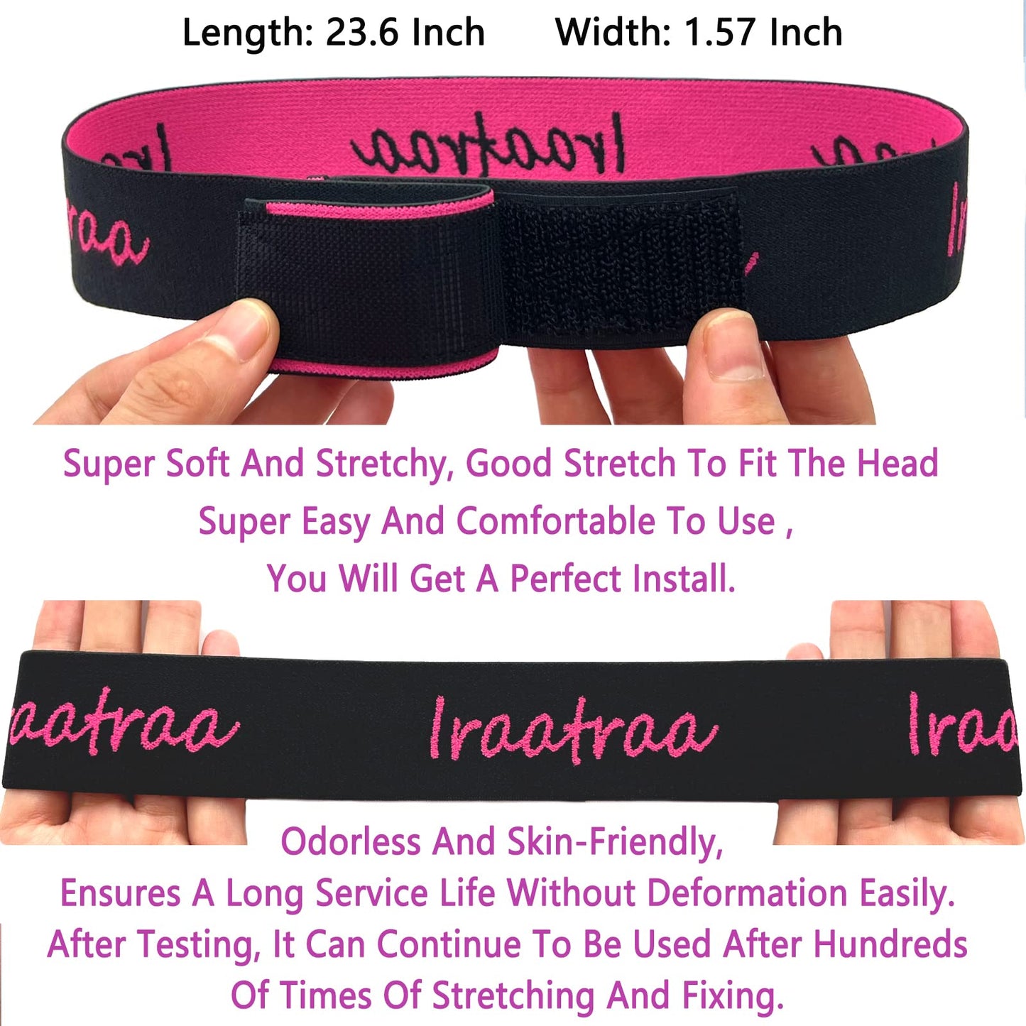 Iraatraa 6 Pcs Elastic Wig Band Set  Lace Melting Bands For Lace Front Wigs Keeping Wigs In Place...
