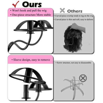 Lhysn Wig Stands  Multiple Wig Hanger Display Rack Holder Storage Organizer for Mannequin Head Me...