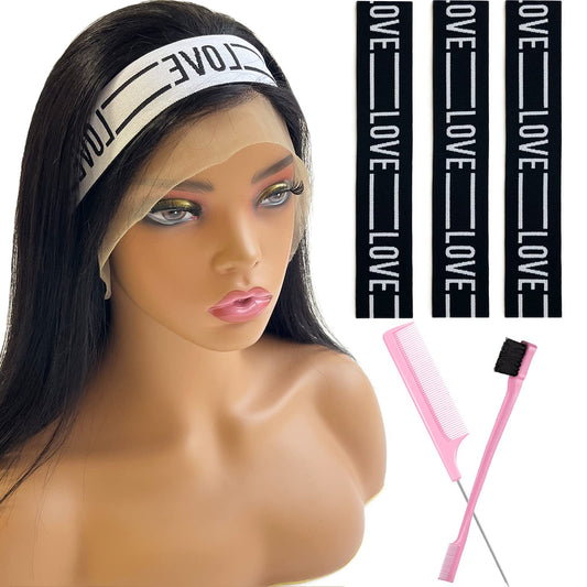 Iraatraa Elastic Bands For Wig 5 Piece Set Latex And Nylon Lace Front Hairband Melting Band For K...